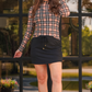 PREORDER- Keigan Mesh Top- Nora Plaid