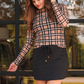 PREORDER- Keigan Mesh Top- Nora Plaid