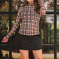 PREORDER- Keigan Mesh Top- Nora Plaid