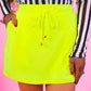 Solid Neon Yellow Skort