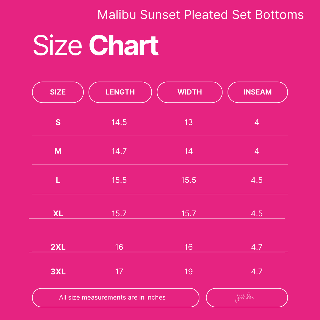 Malibu Sunset Pleated Set