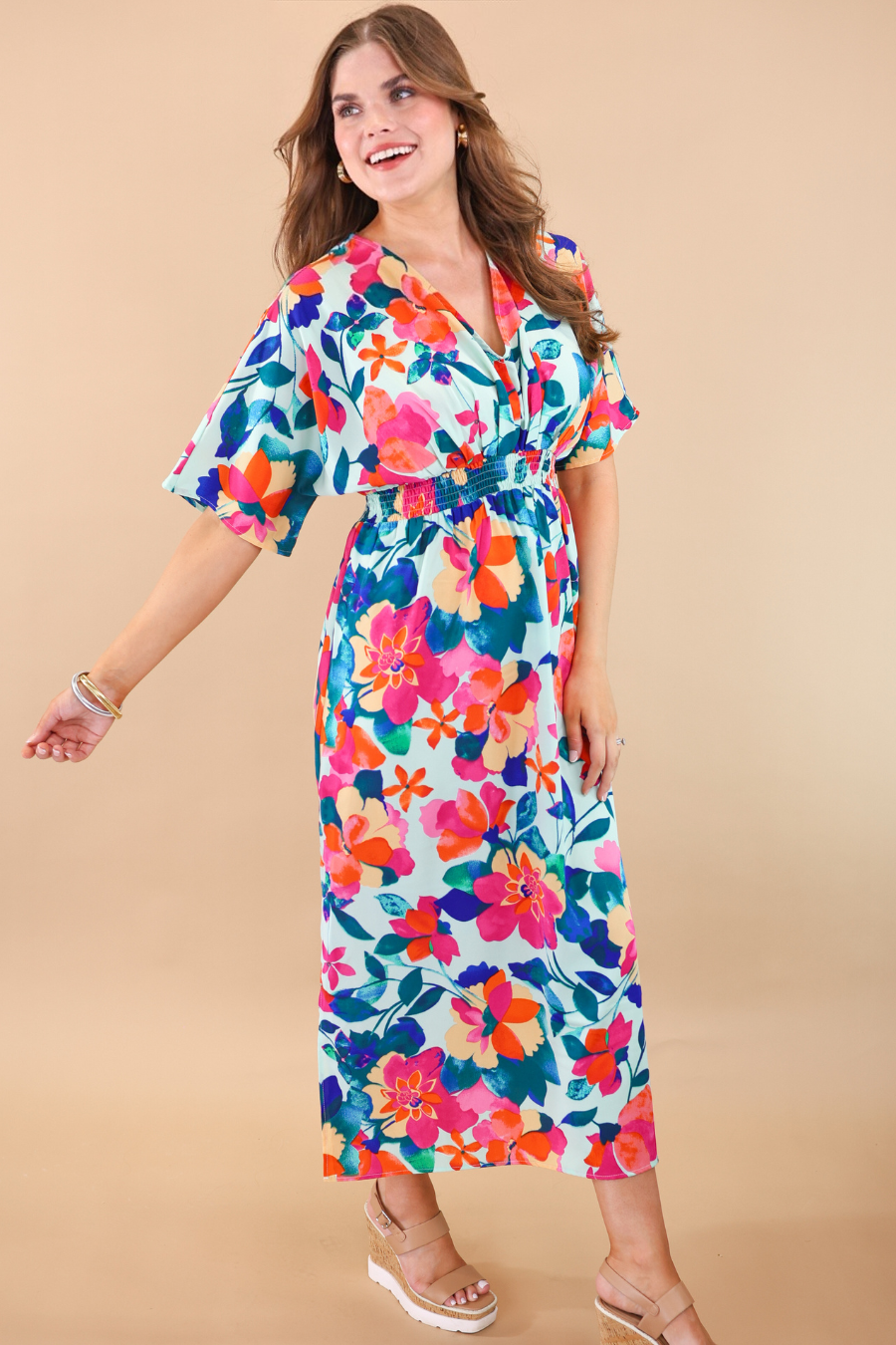 PREORDER-Ocean Mist Floral Dress