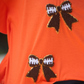 Sideline Sparkle Ruffle Top- Orange