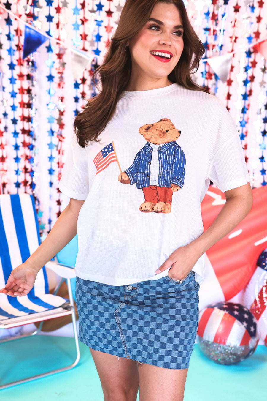 Patriotic Tommy Bear Top