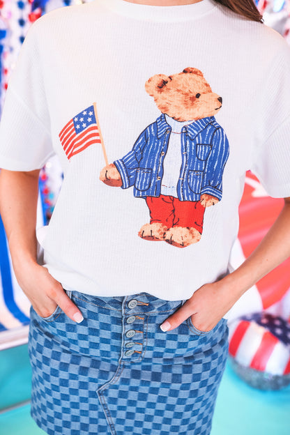 Patriotic Tommy Bear Top