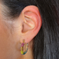 Pavé Hoop Earrings- Rainbow