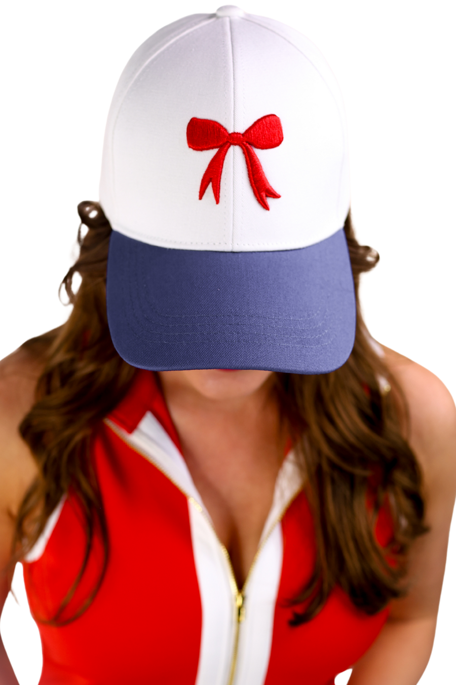 Mila Bow Hat, Red/Blue