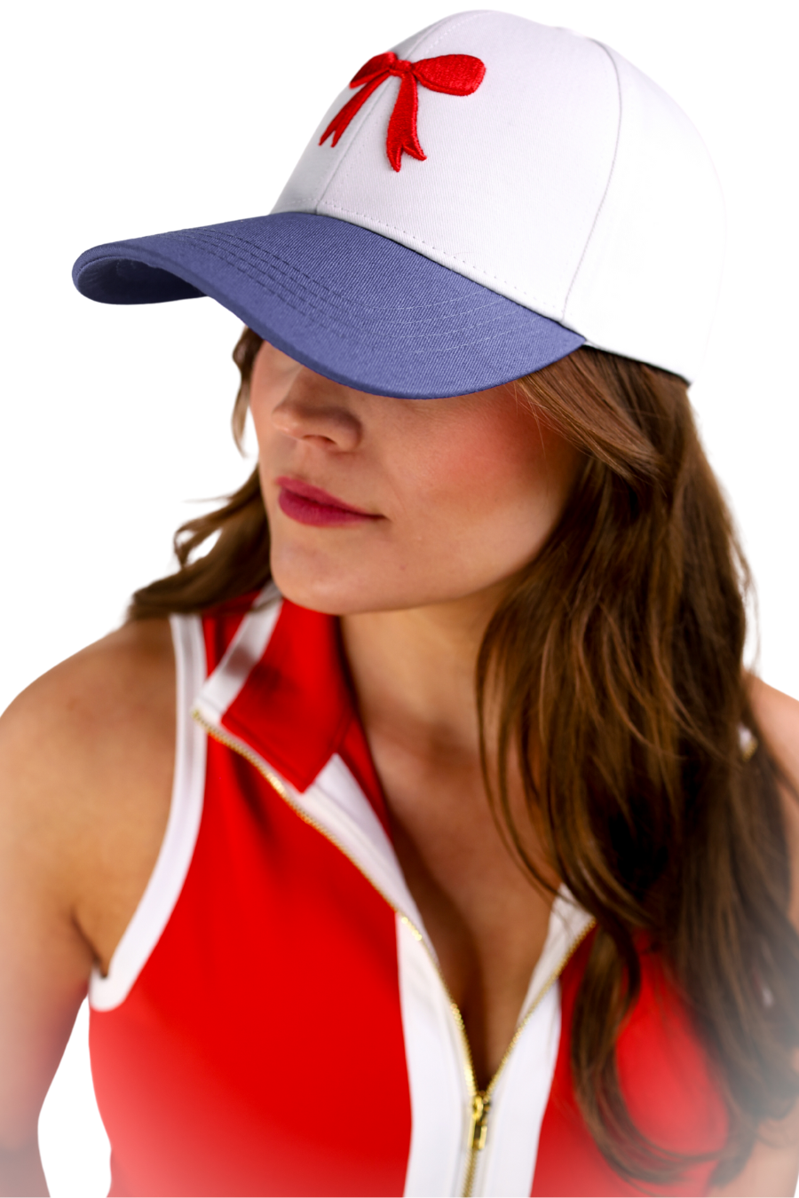 Mila Bow Hat, Red/Blue
