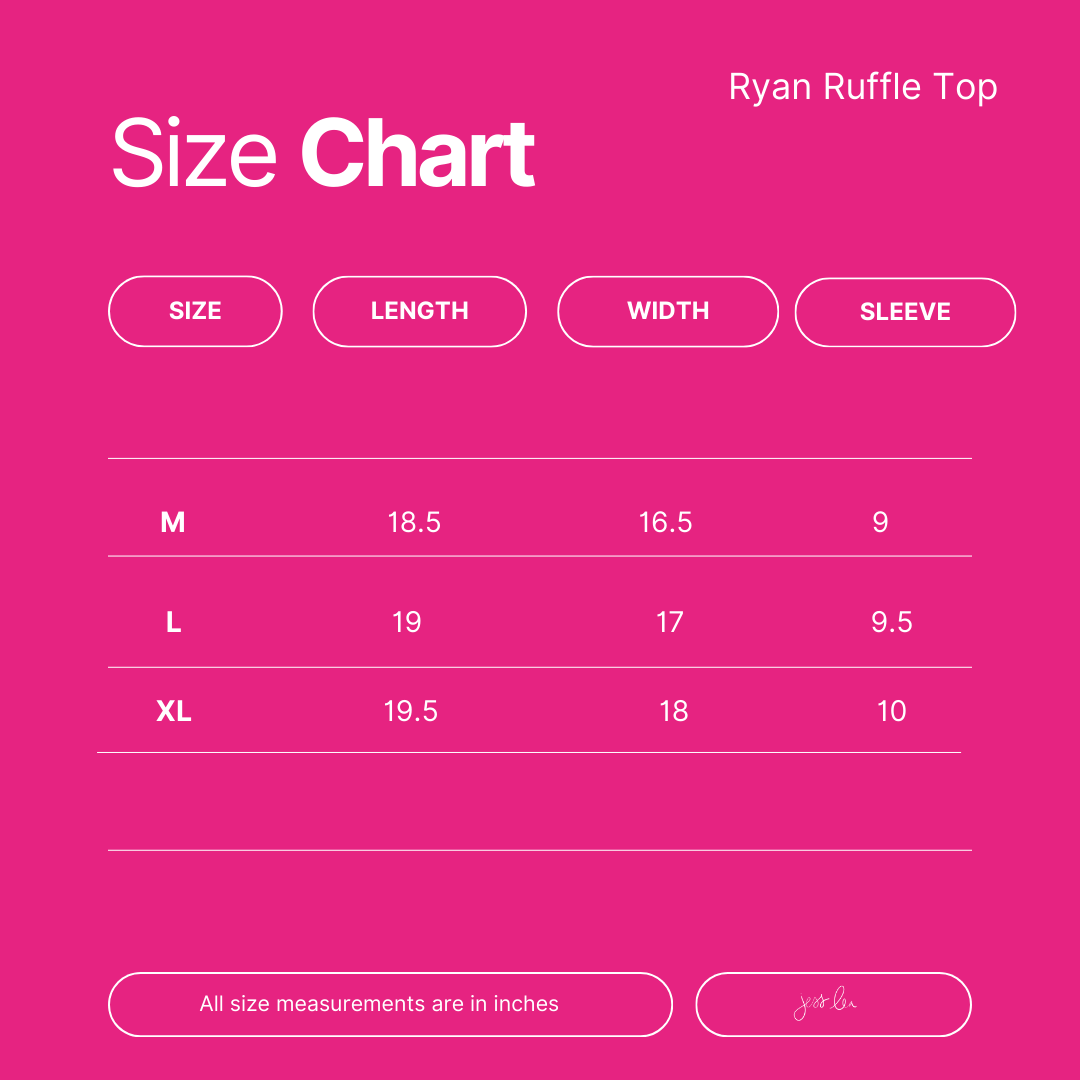 Ryan Ruffle Top - Jess Lea Wholesale