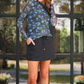 PREORDER- Keigan Mesh Top- Blue Floral