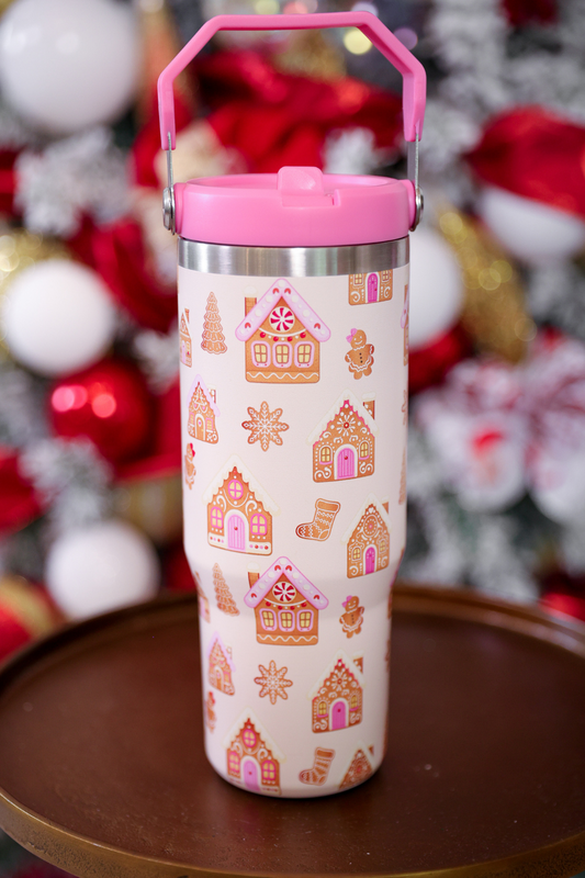 **2ND CUT**Gingerbread Wonderland Travel Tumbler