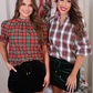 PREORDER- Donna Top- Plaid