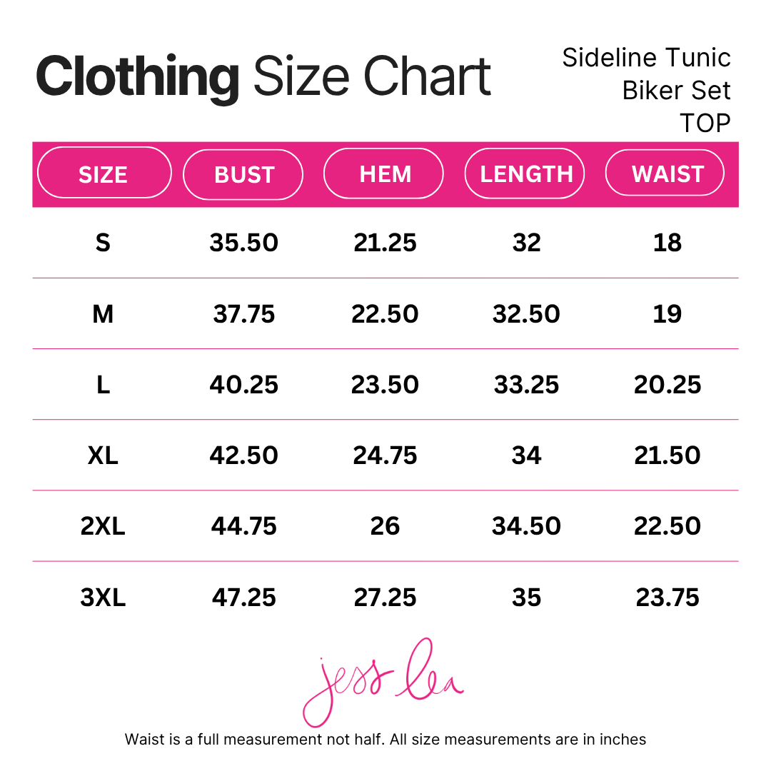 PREORDER- Sideline Tunic Biker Set- Red