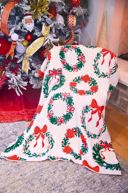 PREORDER- Ribbon Wreath Blanket