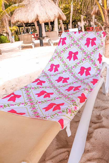 PREORDER- Pretty Lattice Bow Towel