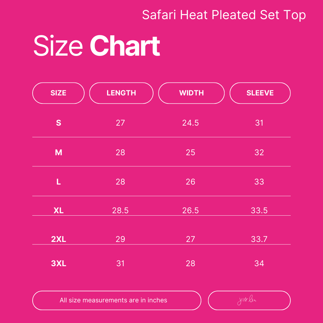 PREORDER-Safari Heat Pleated Set