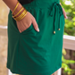 PREORDER- Solid Emerald Skort