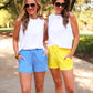 Solid Dusty Blue Everyday Shorts