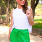 PREORDER- Solid Green Skort