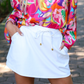 Solid White Skort