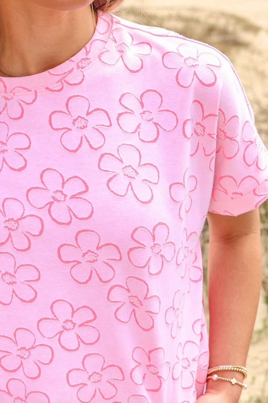 PREORDER- Millie Burn Out Tee- Flowers