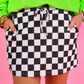 Checkerboard Checkered Skort