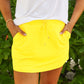 PREORDER- Solid Sunflower Yellow Skort