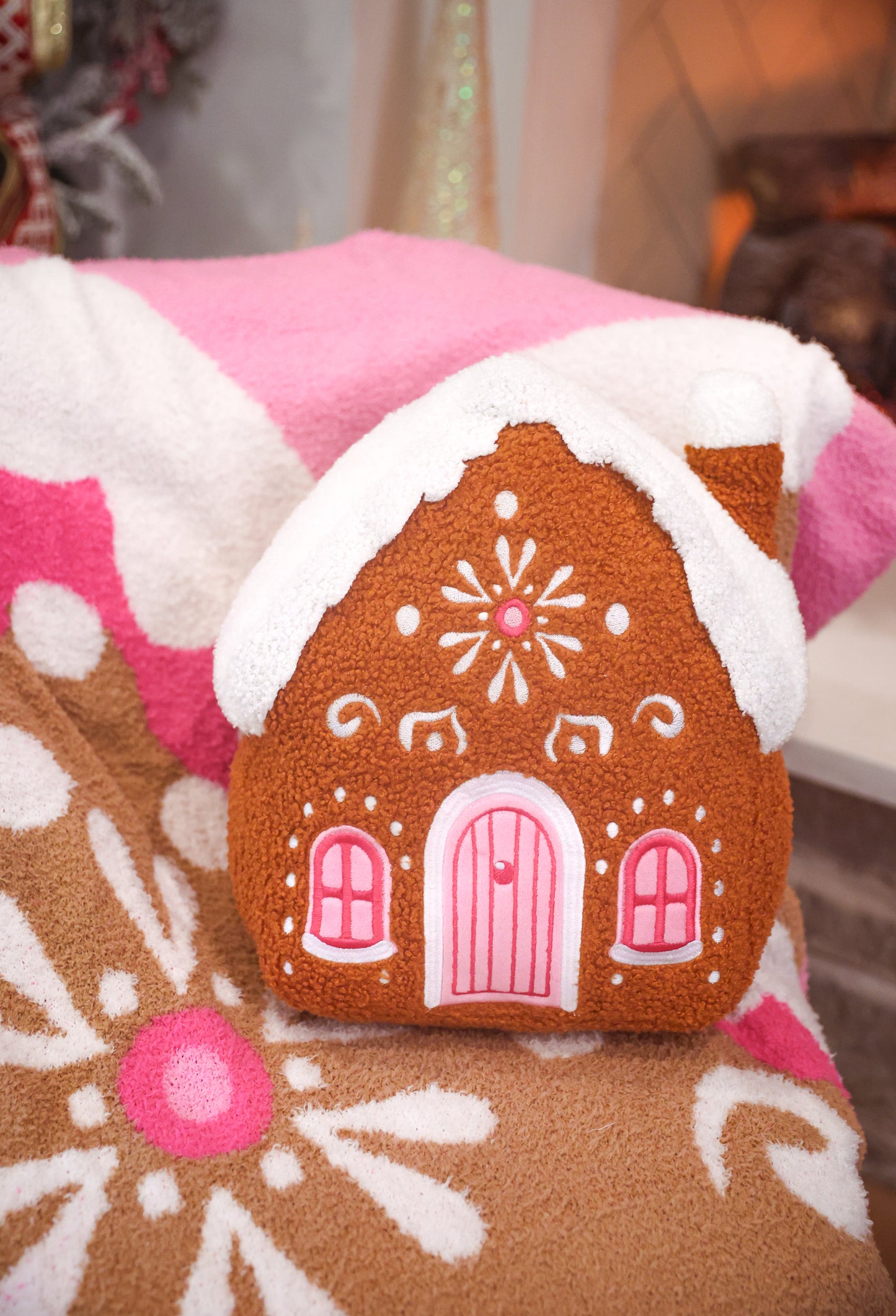 PREORDER- Gingerbread House Pillow