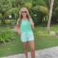PREORDER- Groovy Mint Checkered Everyday Shorts