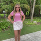 Chloe Camo Skort- Pink