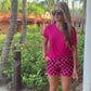 Pink And Black Checkered Everyday Shorts