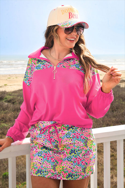 Mia Printed Pullover- Falling for Florals