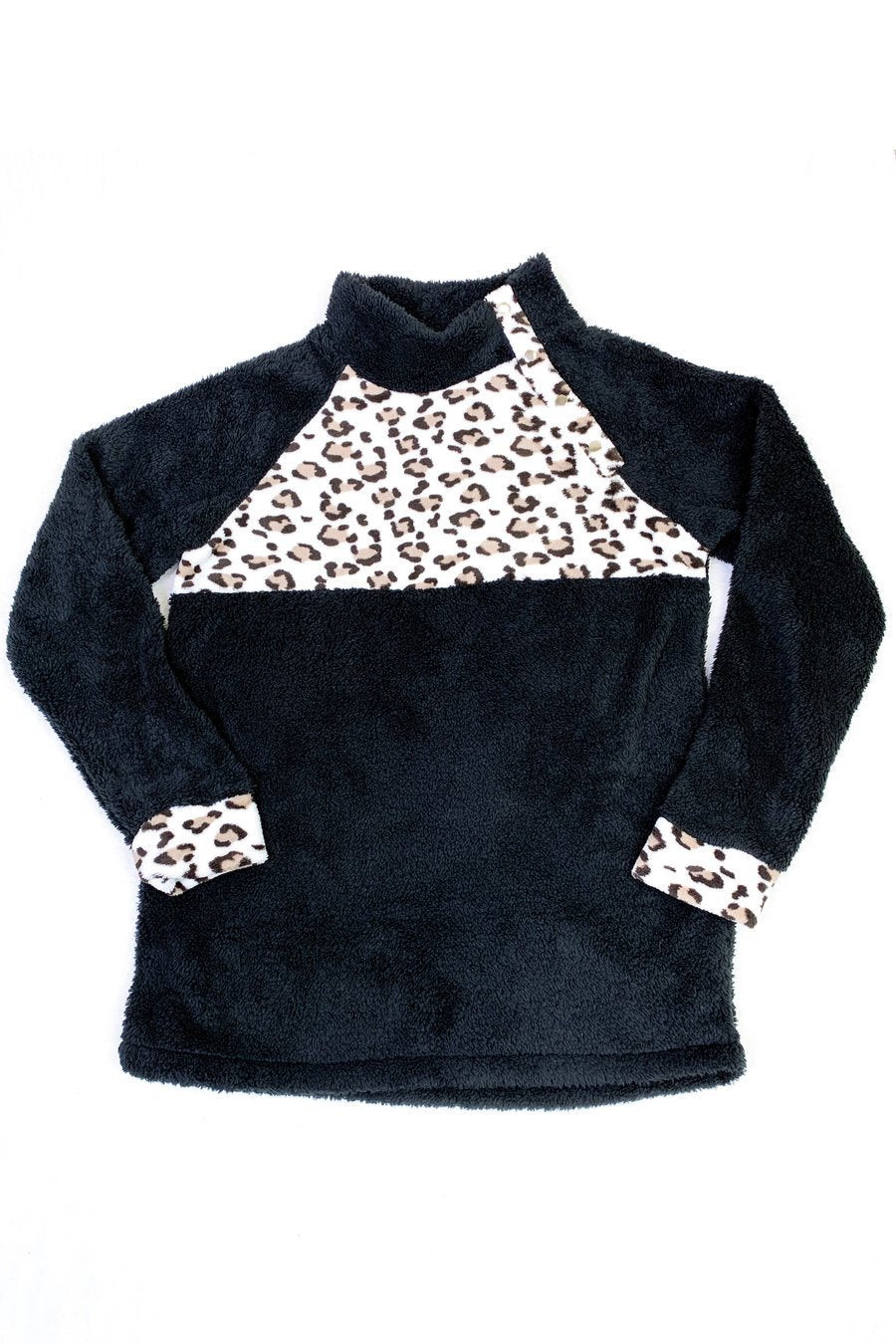 Larissa Leopard Fleece Pullover