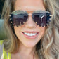 Showstopper Studded Aviator Sunglasses