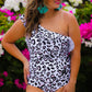 Spotted In Paradise One Shoulder Swimsuit