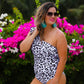 Spotted In Paradise One Shoulder Swimsuit