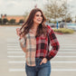 Shades Of Fall Plaid Button Up Top