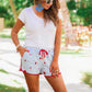Stars And Stripes Drawstring Everyday Shorts