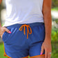 Blue and Orange Drawstring Everyday Shorts
