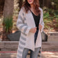 Mckenna Striped Drape Cardigan