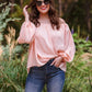 Chasing Fame Satin Off the Shoulder Top