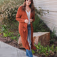 Spiced Up Long Pocket Cardigan