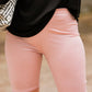 Faux Leather Biker Shorts