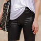 Faux Leather Biker Shorts
