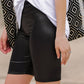 Faux Leather Biker Shorts