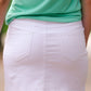 Nova White Denim Skirt