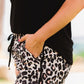 Side Hustle Leopard Drawstring Everyday Shorts