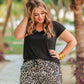 Side Hustle Leopard Drawstring Everyday Shorts