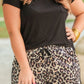 Side Hustle Leopard Drawstring Everyday Shorts