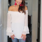 Sweet Caroline Dot Off the Shoulder Tunic Top